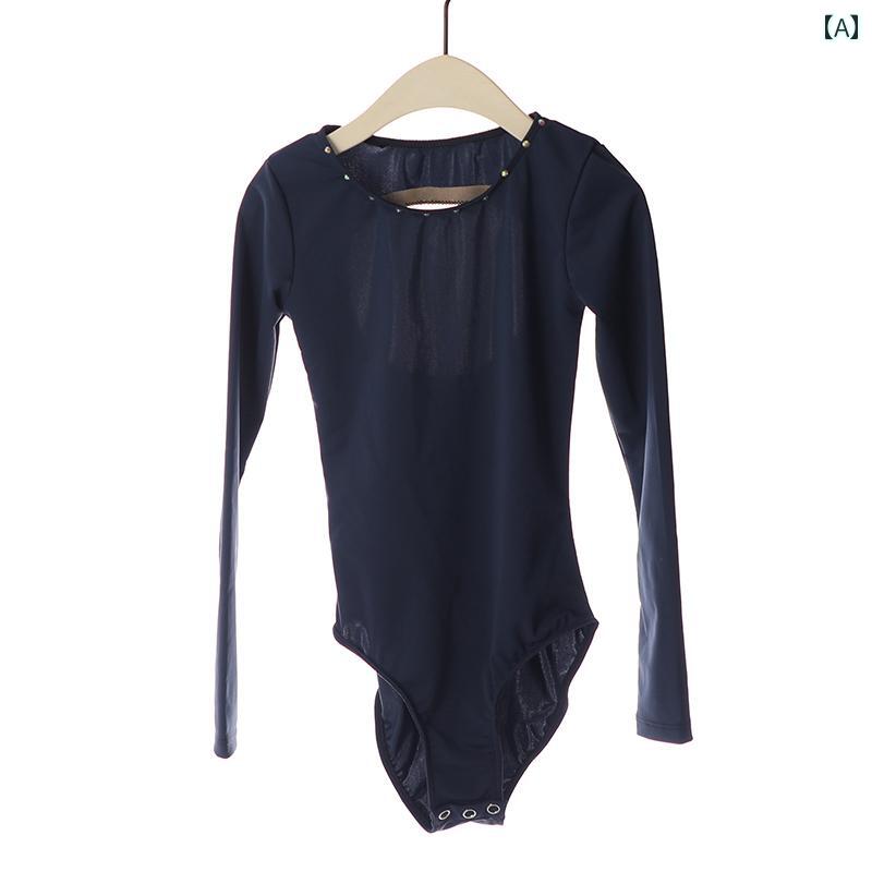 フィギュア スケート トレーニング 練習着 子供 女子 大人 レディース 服 長袖 ワンピース パフォーマンス 服 ストレッチ ナイロン バックル