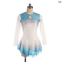 フィギュア スケート 衣装 子供 女子 大人 レディース 服 パフォーマンス 服 スケート 服 競技 スカート 長袖 グラデーション