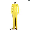 フィギュア スケート トレーニング 練習着 子供 女子 大人 レディース パフォーマンス 服 スケート 服 ジャンプ スーツ 服 競技 黒 黄
