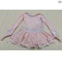 フィギュア スケート 衣装 子供 女子 大人 レディース パフォーマンス 服 スケート 服 競技 スカート 軽量 涼しい ピンク 白 花