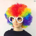 ウィッグ かつら ステージ パフォーマンス コスプレ 変装 アフロ おもしろ ピエロ ヘッド ギア おも しろ 小道具 カラフル セット 幼稚園 エリア 素材