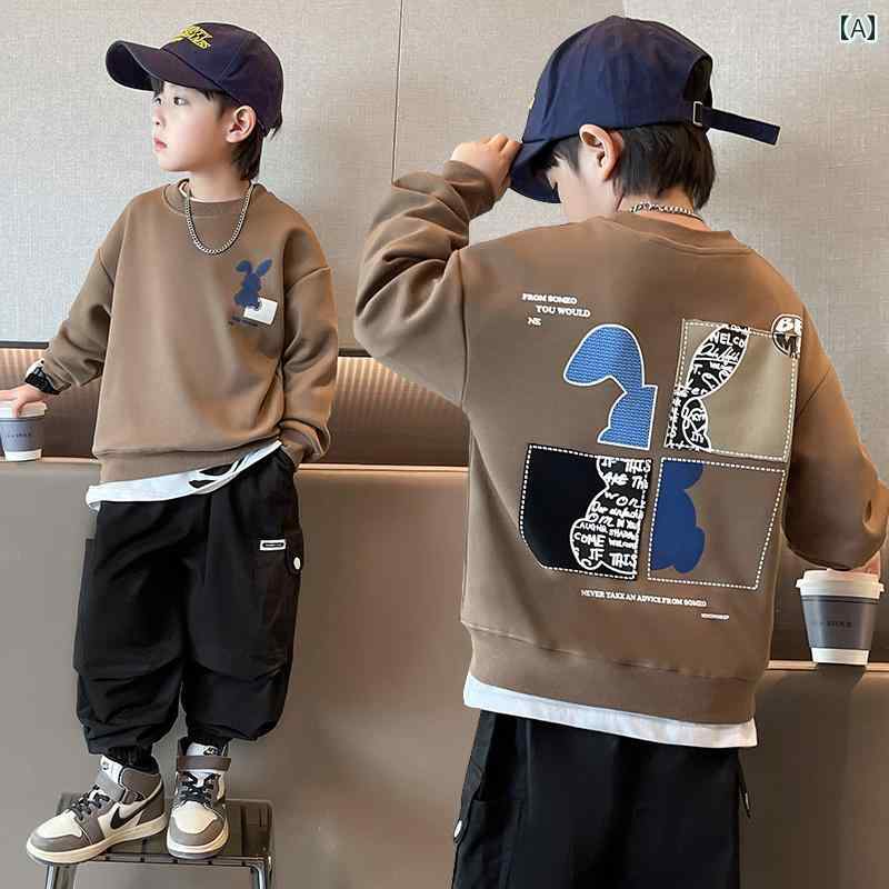 男の子 トップス カジュアル おしゃれ 秋 スウェット 大きめ 春秋服 おしゃれ スタイリッシュ