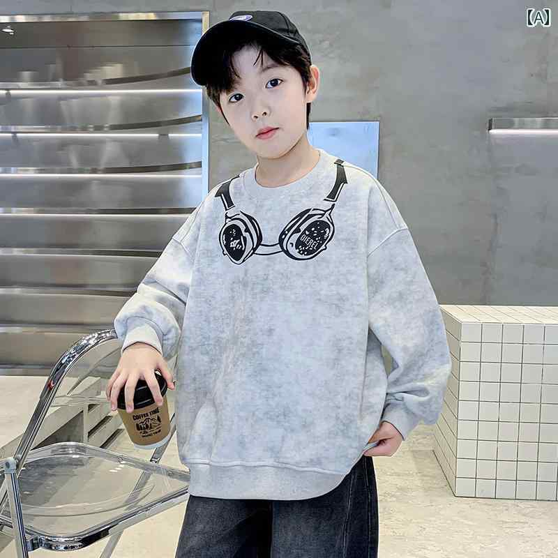 男の子 トップス カジュアル おしゃれ スウェットシャツ 春秋 韓国 ストリート ファッション