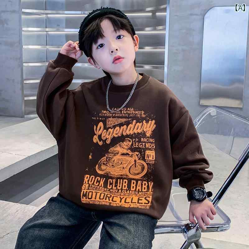 男の子 トップス カジュアル おしゃれ スウェットシャツ 春秋 韓国 秋 ボトムス シャツ 街 大きめ トップス 秋に