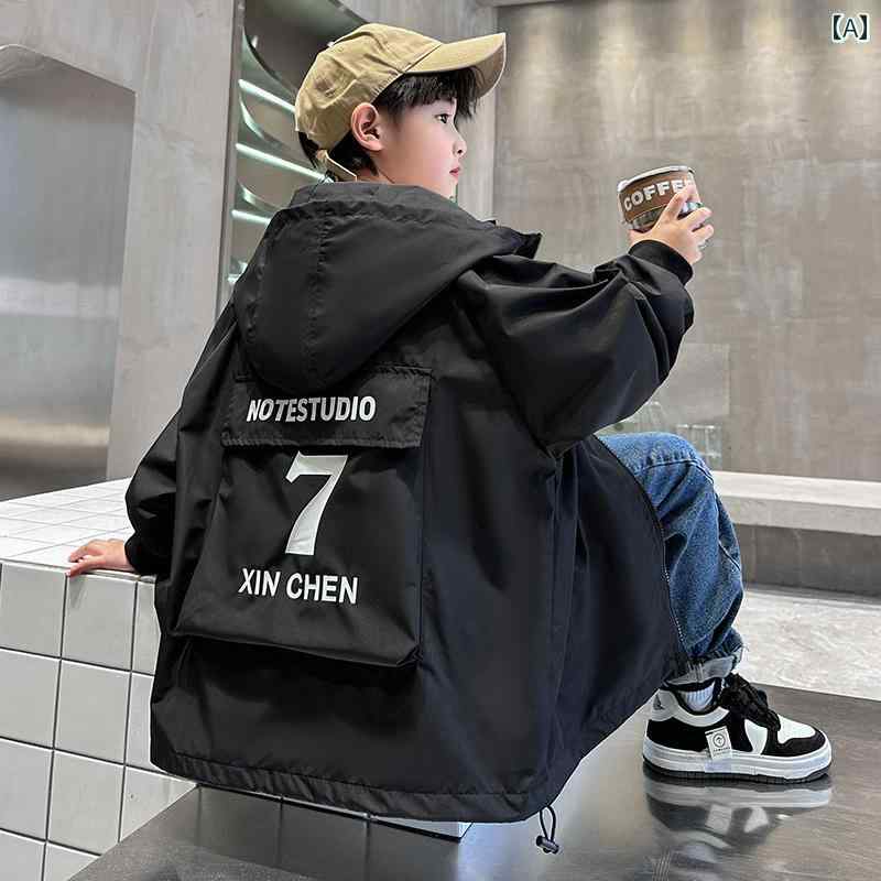 アウター 男の子 おしゃれ カジュアル キッズ コート 春秋 ビッグ 秋 ストリート フード ジャケット