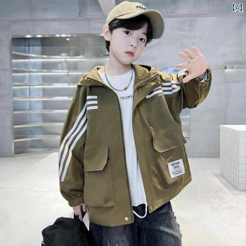 アウター 男の子 おしゃれ カジュアル キッズ 秋 ジャケット トレンディ 秋 ストリート トップス