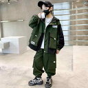 セットアップ 男の子 おしゃれ カジュアル 秋 現代 セット 春秋 街中