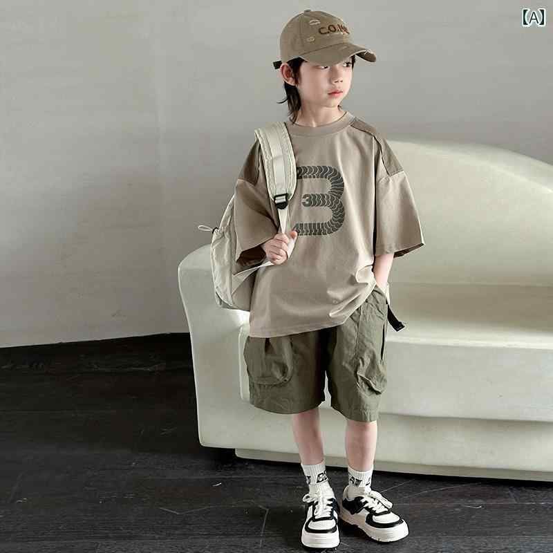 セットアップ 男の子 おしゃれ カジュアル 夏 ボーイズ カジュアル ボーイズ ストリート トレンディ