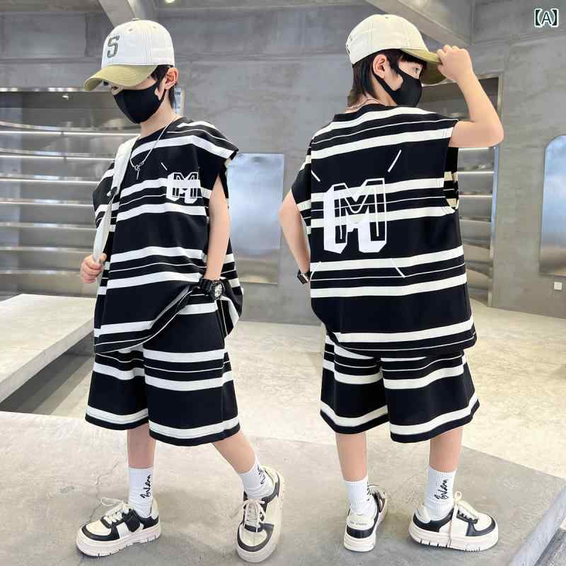 セットアップ 男の子 おしゃれ カジュアル 夏 ボーイズ 薄手 涼しい 涼しい ベスト チョッキ クール