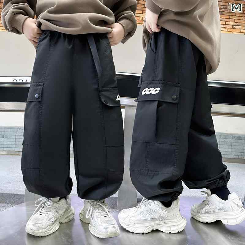 子供服 男の子ズボン キッズ ファッション カジュアル パンツ おしゃれ ボーイズ 春秋 黒 レギンス ト..