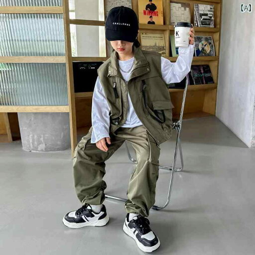 セットアップ 男の子 おしゃれ カジュアル 春秋 カジュアル ベスト 2点 セット セットアップ 男の子 おしゃれ カジュアル 春秋 カジュアル ベスト 2点 セット