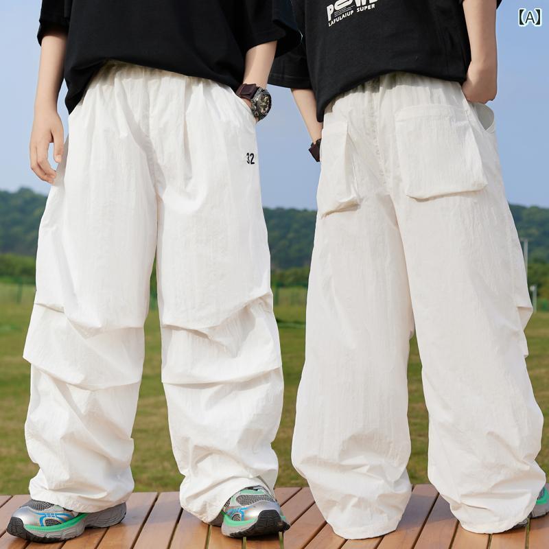 子供服 男の子ズボン キッズ ファッション カジュアル パンツ おしゃれ 夏 ひんやり 涼しい 快適 防蚊 大きめ 薄手 涼しい 涼しい 夏 トレンディ