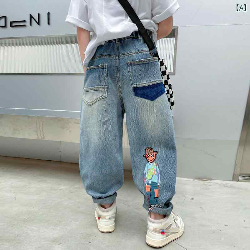 子供服 男の子ズボン キッズ ファッション カジュアル パンツ おしゃれ 秋 ジーンズ 春秋 大きめ 秋