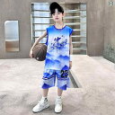 セットアップ 男の子 おしゃれ カジュアル 夏 ジャージ セット新 バスケットボール スポーツ ノースリーブ 速乾
