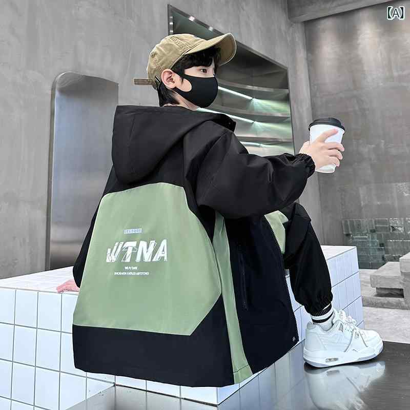 セットアップ 男の子 おしゃれ カジュアル キッズ 春秋 ジャケット ウィンドブレーカー 春