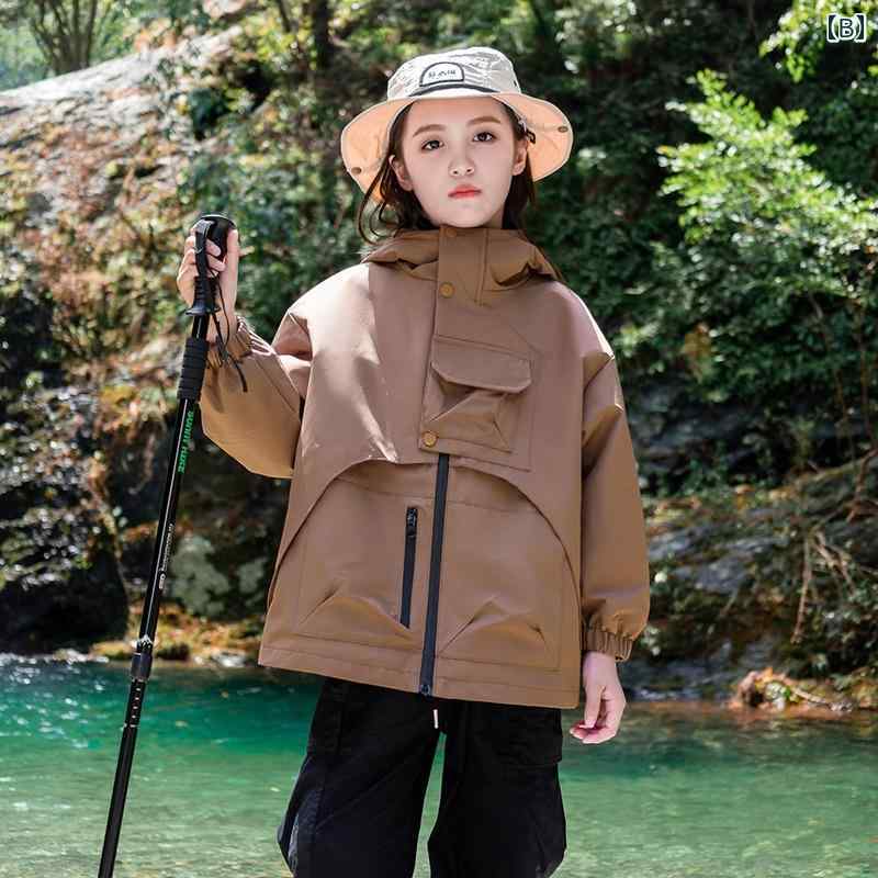 子供服 女の子 男の子 キッズ おしゃれ ファッション ジャケット スリーインワン 取り外し 可能 フリース トレンディ 防風 防水 ジャケット