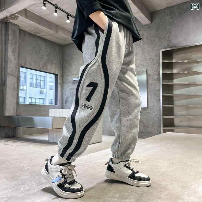 子供服 男の子ズボン キッズ ファッション カジュアル パンツ おしゃれ 春秋 スウェット ストリート スポーツ レギンス