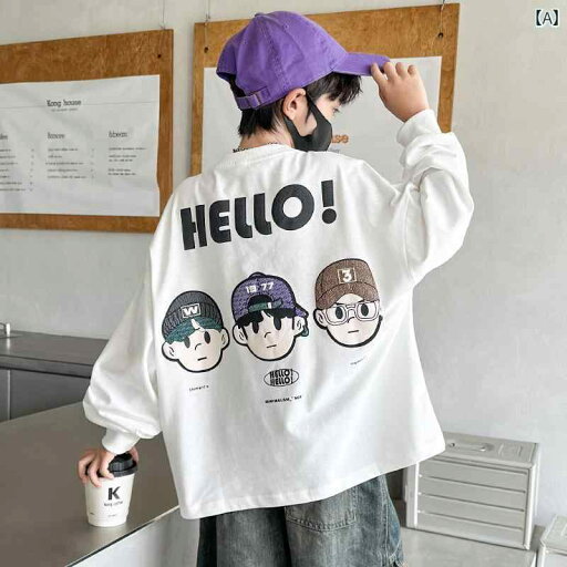 男の子 トップス カジュアル おしゃれ 長袖 Tシャツ 春秋 ストリート シャツ 秋 ラウンドネック スウェットシャツ Tシャツ 男の子 トップス カジュアル おしゃれ 長袖 Tシャツ 春秋 ストリート シャツ 秋 ラウンドネック スウェットシャツ Tシャツ