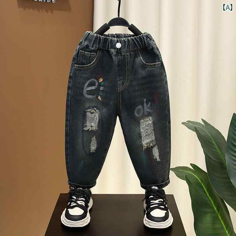 子供服 男の子ズボン キッズ ファッション カジュアル パンツ おしゃれ ジーンズ 韓国 春秋 ベビー 新