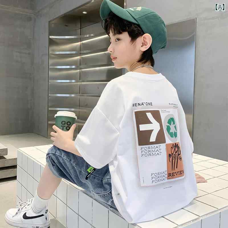 男の子 ファッション ボーイズ 子供 夏 おしゃれ カジュアル 半袖 Tシャツ 綿 半袖 トップス