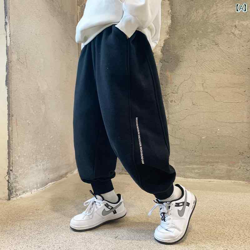 楽天おうち健康生活子供服 男の子ズボン キッズ ファッション カジュアル パンツ おしゃれ 秋 スウェット 秋冬 フリース 大きめ トレンド