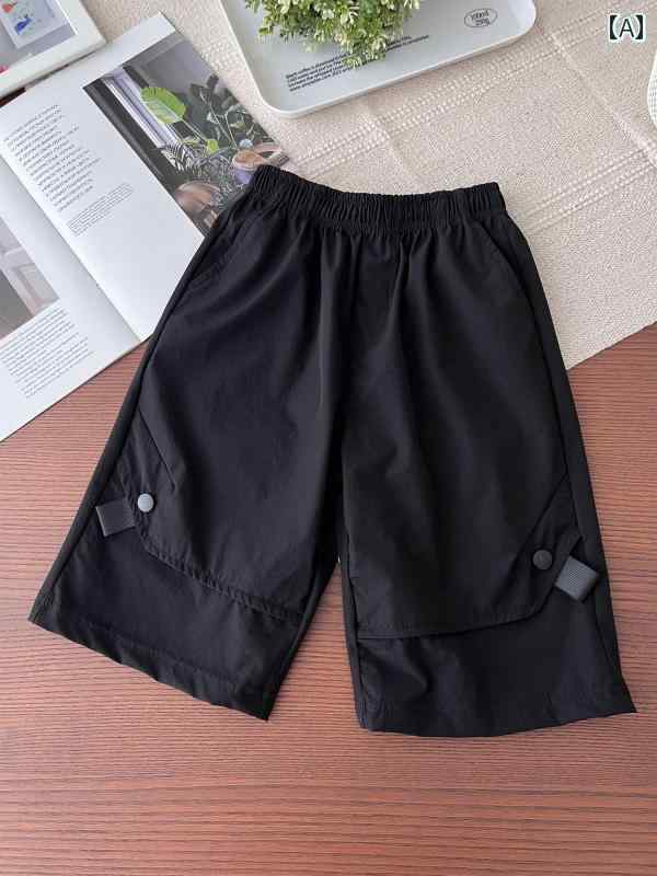 ショートパンツ キッズ 男の子 夏 ズボン カジュアル おしゃれ 薄手 涼しい 涼しい 五分丈 ハーフ ハーフ アウトドア アウターウェア 七分丈 トレンディ