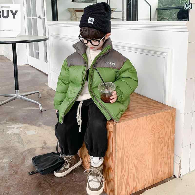 アウター 男の子 冬 おしゃれ カジュアル キッズ ダウン ジャケット 冬服 洋風 厚手 ジャケット ショート 冬 トレンディ クール ジャケット