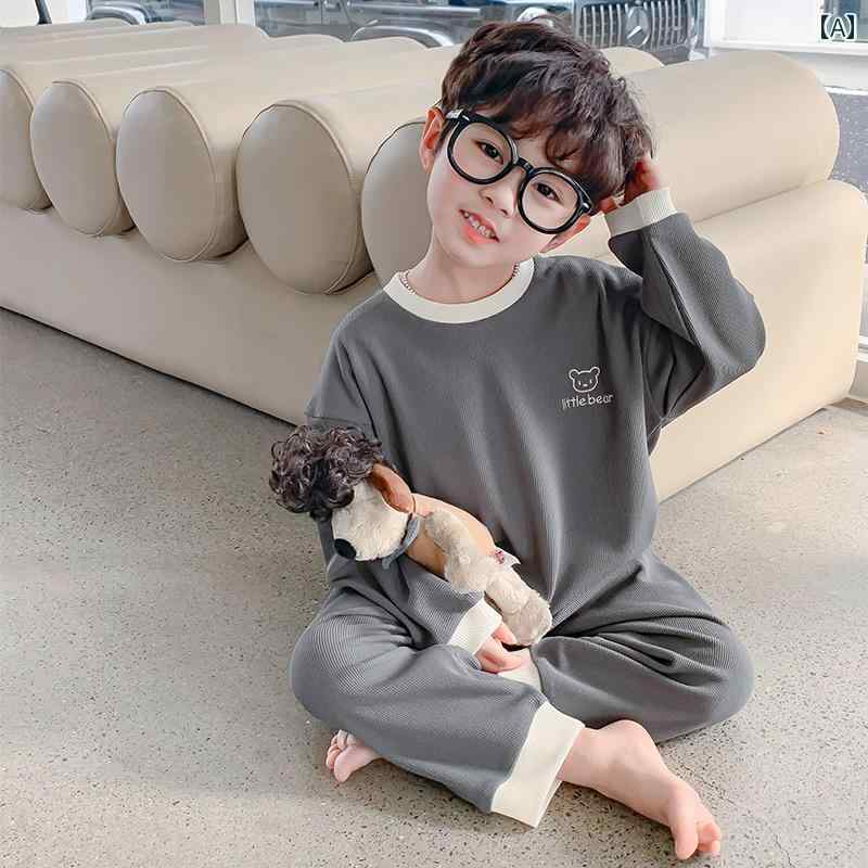 パジャマ 男の子 ルームウェア 子供 キッズ 春秋 ホーム 秋 綿