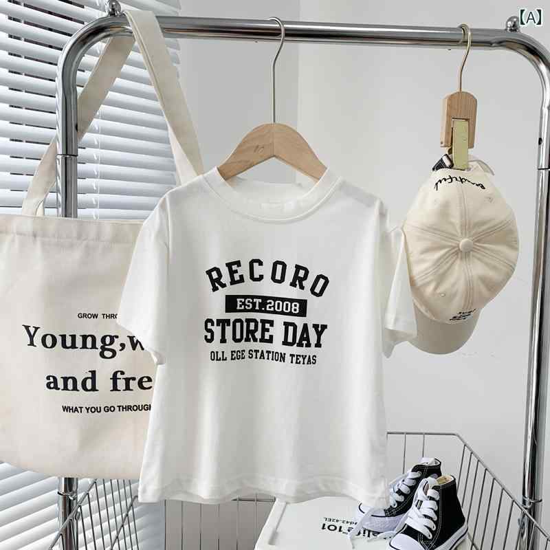 男の子 ファッション ボーイズ 子供 夏 おしゃれ カジュアル 半袖 Tシャツ ベビー 半袖 トップス 綿 カジュアル 服