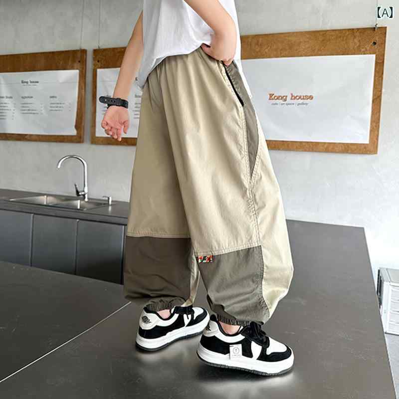 子供服 男の子ズボン キッズ ファッション カジュアル パンツ おしゃれ 夏 薄手 涼しい 涼しい 防蚊 夏