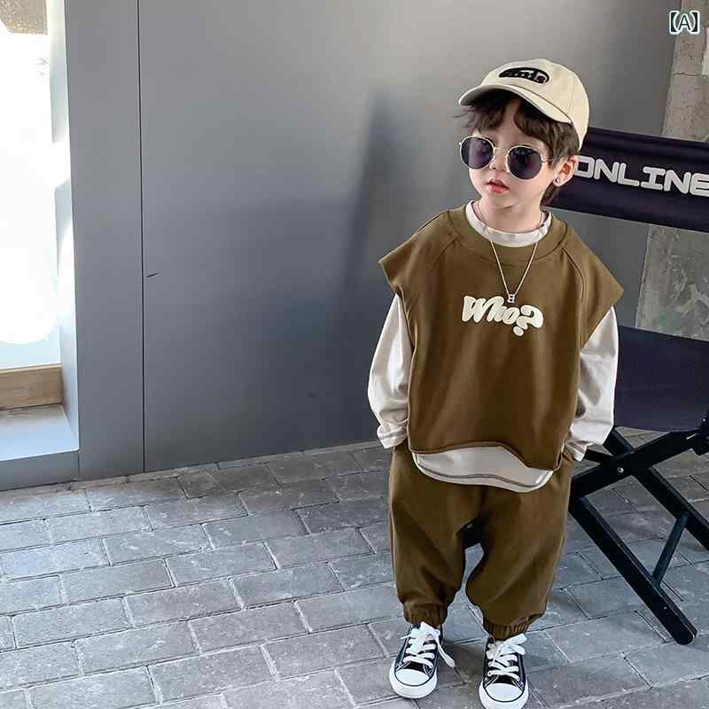 セットアップ 男の子 おしゃれ カジュアル キッズ 春秋 韓国 秋 おしゃれ かっこいい トレーナー 3点セット