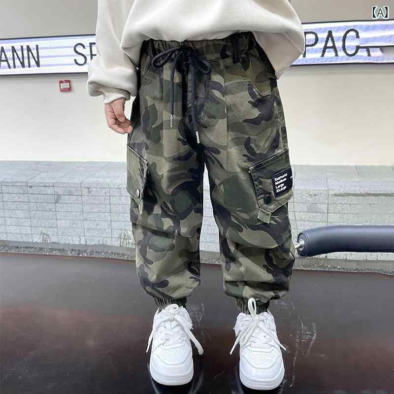 子供服 男の子ズボン キッズ ファッション カジュアル パンツ おしゃれ 起毛 迷彩 秋冬 秋冬 クール