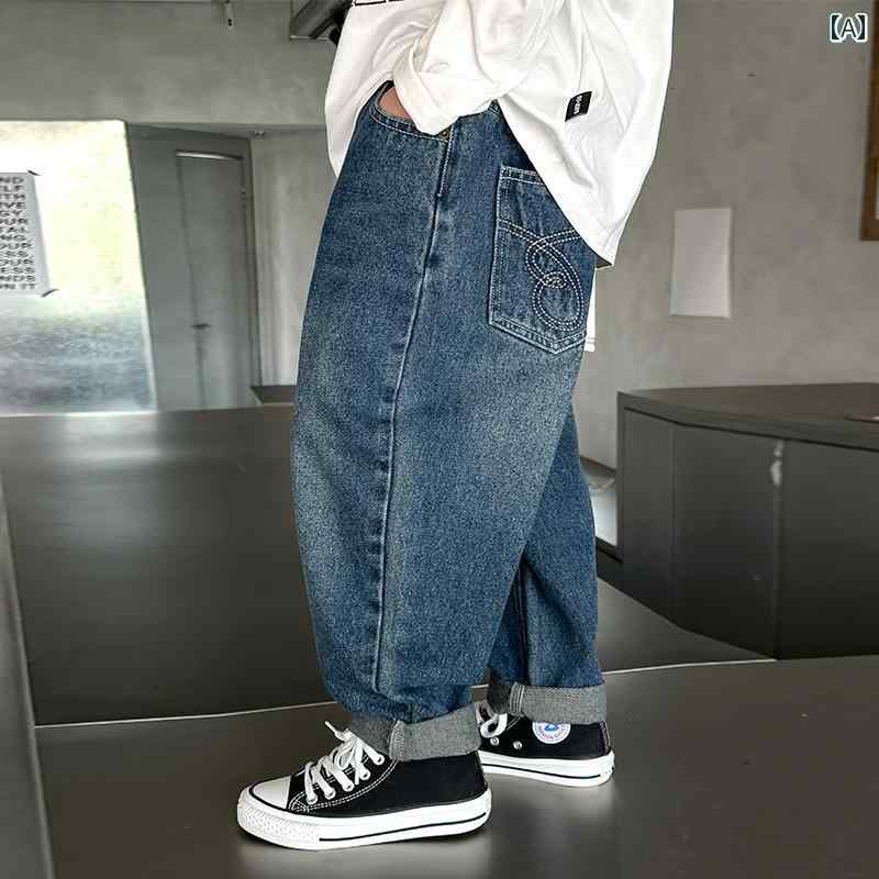 子供服 男の子ズボン キッズ ファッション カジュアル パンツ おしゃれ 春秋 ジーンズ 秋