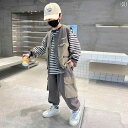 セットアップ 男の子 おしゃれ カジュアル キッズ 春秋 ベスト 3点セット 秋 クール