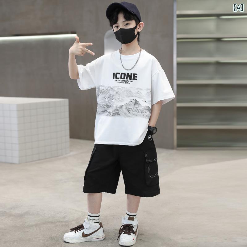 セットアップ 男の子 おしゃれ カジュアル 夏 半袖 スポーツ クール トレンド