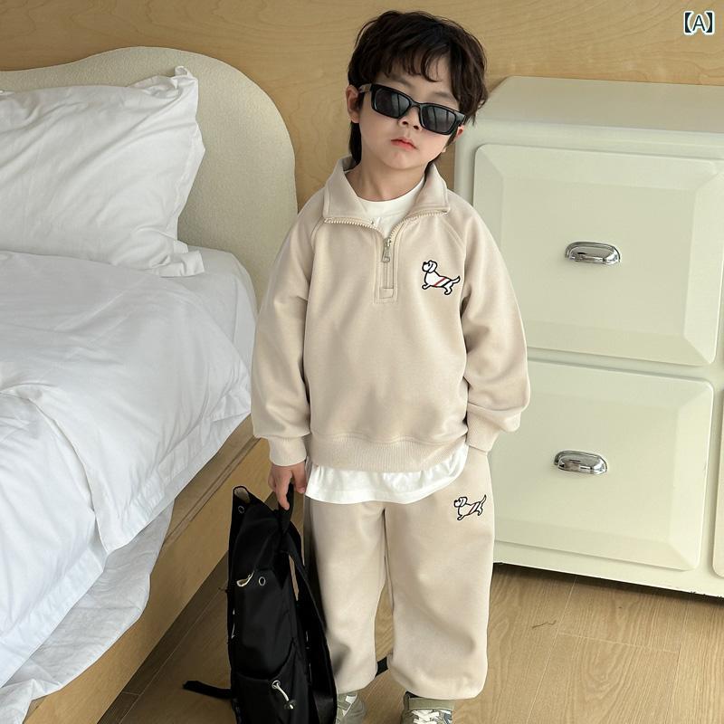 Occidental Goods - セットアップ 男の子 おしゃれ カジュアル 春秋 ベビー トレーナー 2点 セット 春 スポーツウェア
