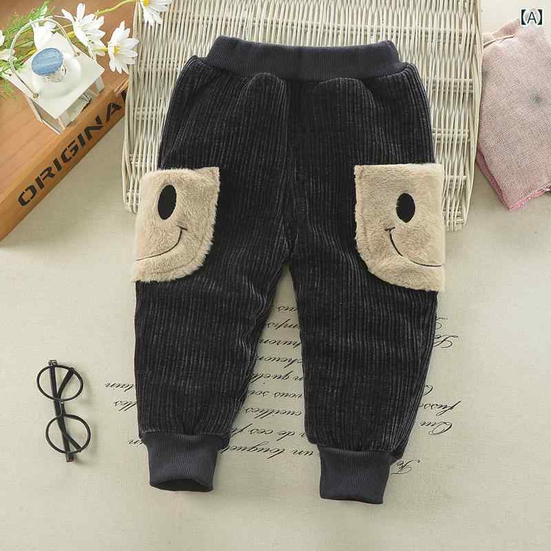 子供服 男の子ズボン キッズ ファッション カジュアル パンツ おしゃれ フリース 冬服 厚手 ベビー 暖かい コーデュロイ 綿