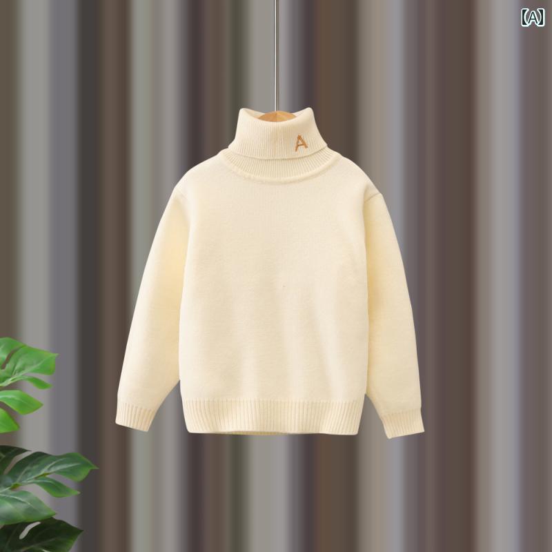 Other - 男の子 トップス カジュアル おしゃれ セーター 起毛 厚手 タートルネックセーター 冬服 オールインワン 起毛 ベビー ボトム セーター トレンディ