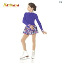 フィギュア スケート 衣装 子供 女子 大人 レディース 服 パフォーマンス 服 競技 スカート バイオレット ネイビー小 花柄