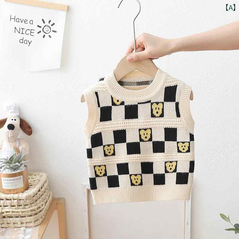 男の子 トップス カジュアル おしゃれ セーター ベスト 春 ベスト ベビー 秋 アウター ニット ベスト