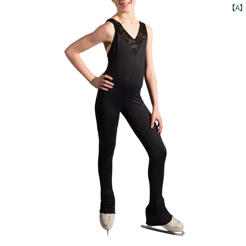 フィギュア スケート トレーニング 練習着 子供 女子 大人 レディース 服 ノースリーブワンピース パフォーマンス 服 スケート レース ナイロン