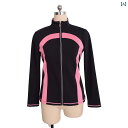 フィギュア スケート トレーニング 練習着 服 トップスス ジャケット 肌 優しい 起毛 子供 大人 ジッパー カラー ストリップ