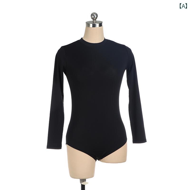 フィギュア スケート トレーニング 練習着 子供 女子 大人 レディース 服 長袖 ワンピース 服 スケート ストレッチ ナイロン