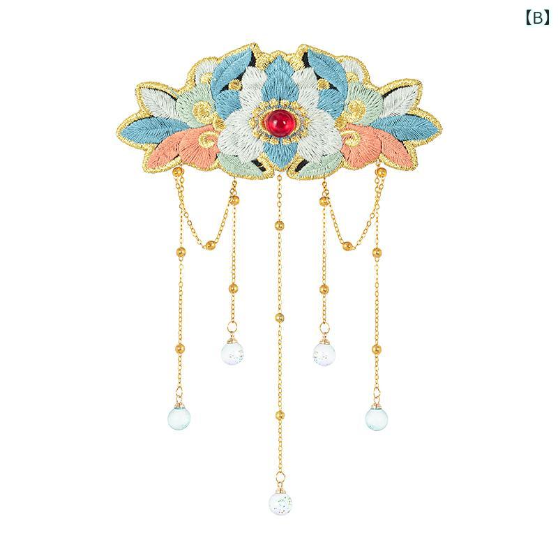 ヘアアクセサリー レディース 蘇 羅 フラワーショップ 新 チャイナ風 レトロ イヤリング新 エスニック ..