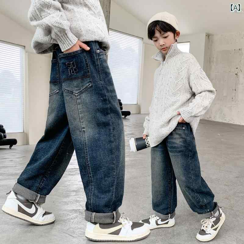 子供服 男の子ズボン キッズ ファッション カジュアル パンツ おしゃれ ボーイズ ジーンズ 春秋 大きめ 秋 トレンド