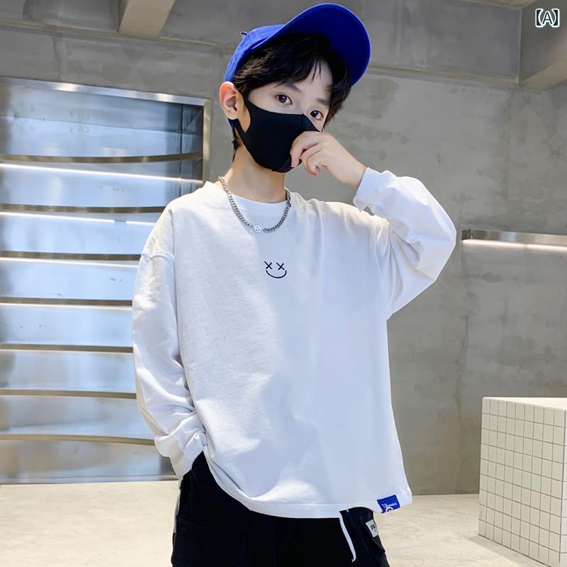 男の子 トップス カジュアル おしゃれ Tシャツ 長袖 春秋 ボトムス シャツ