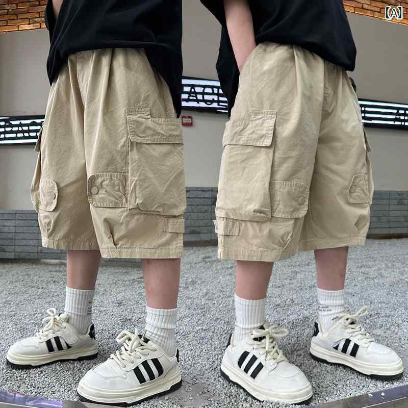 ショートパンツ キッズ 男の子 夏 ズボン カジュアル おしゃれ ボーイズ トレンディ ボーイズ ミディアム 薄手 涼しい 涼しい アウターウェア