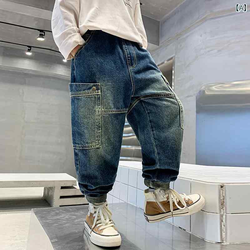 子供服 男の子ズボン キッズ ファッション カジュアル パンツ おしゃれ ジーンズ 春秋 韓国 秋