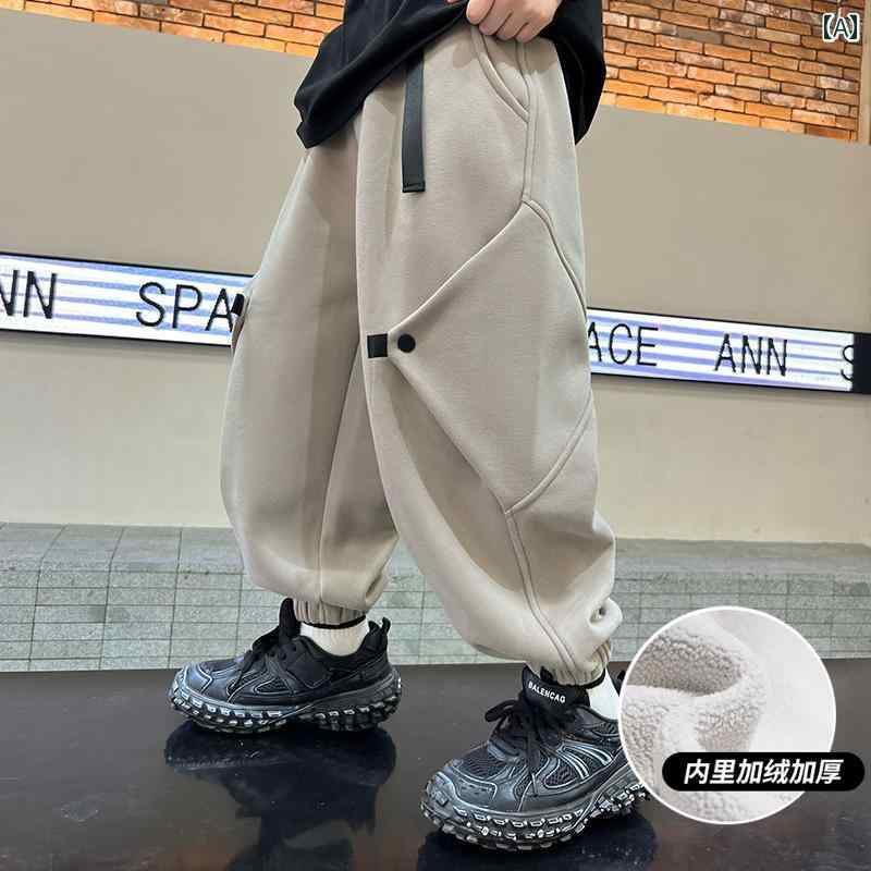 子供服 男の子ズボン キッズ ファッション カジュアル パンツ おしゃれ フリース 厚手 スポーツ 秋冬 トレンディ クール