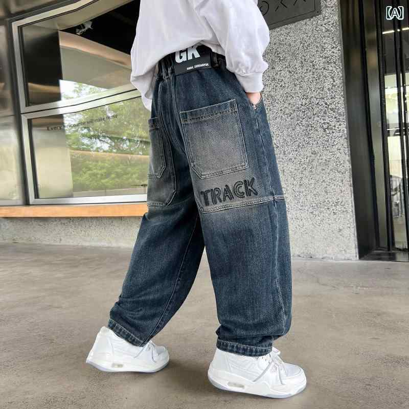 子供服 男の子ズボン キッズ ファッション カジュアル パンツ おしゃれ ジーンズ 春秋 トレンディ 秋